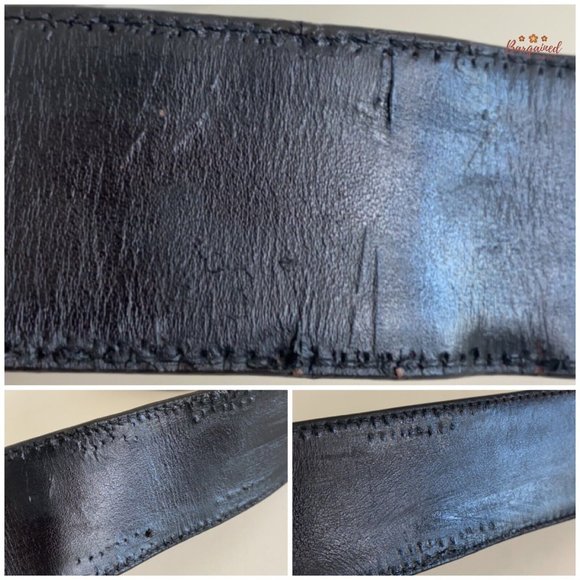 Authentic GUCCI Brown Monogram Canvas Silver Interlocking G Buckle Belt 90/36 - Picture 12 of 14